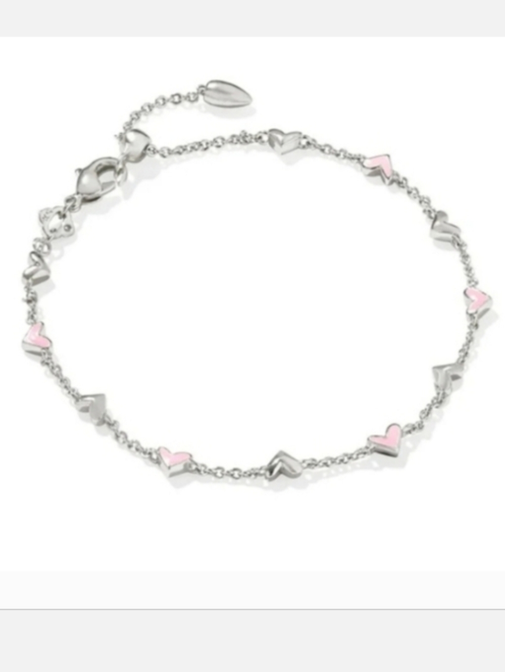 Kendra Scott Haven Gold Delicate Chain Bracelet - Pink Enamel